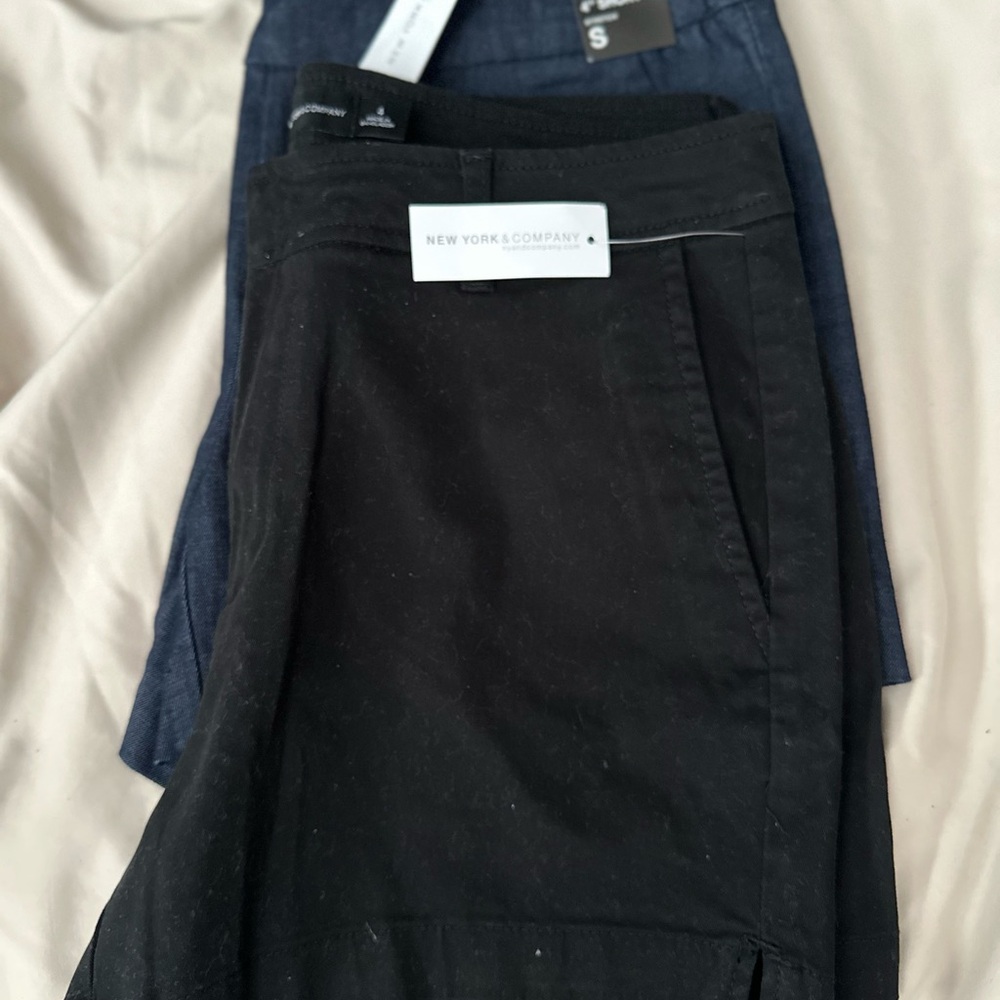 New York & Company Black and Navy Trousers